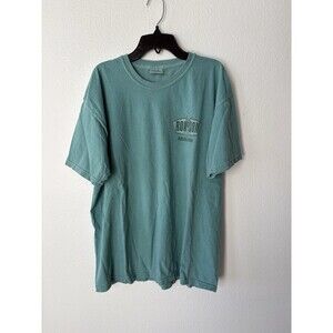 Ron Jon Unisex Large Distressed Tee Short Sleeve Shirt Teal Pensacola Beach FL